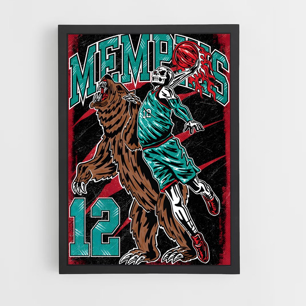 Poster Memphis Madness – affiche Basketball (vue 2)